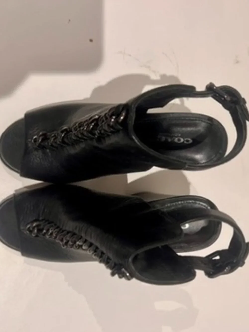 Coach Sandford Open Toe Bootie Size 5 Preowned - Picture 2 of 2